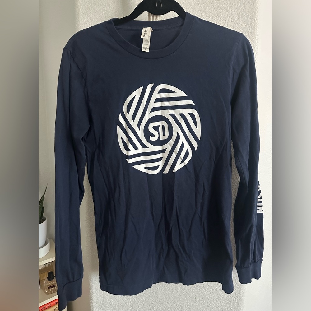 Bella Canvas Navy Official Jersey Partner of San Diego FC long sleeve